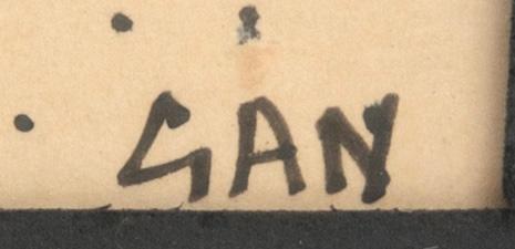 Gösta Adrian-Nilsson, ink drawing, signed with monogram.