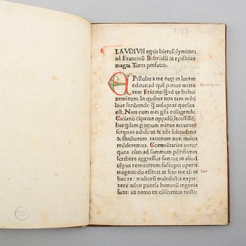 BOK, Incunable, Rome 1473.