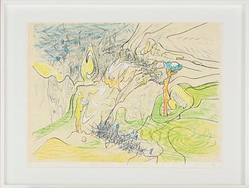 ROBERTO MATTA, färglitografi, signerad och numrerad XVII/L.