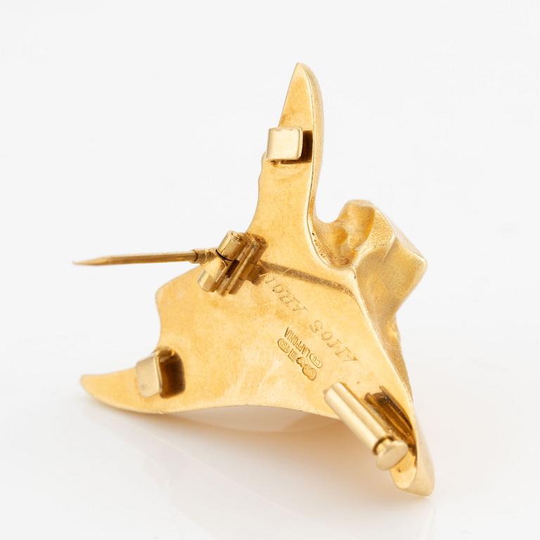 Björn Weckström, brooch/pendant, 18K gold. Lapponia 1980.