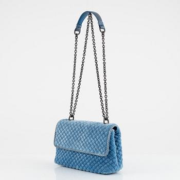 Bottega Veneta, 'Olimpia' quilted velvet shoulder bag.