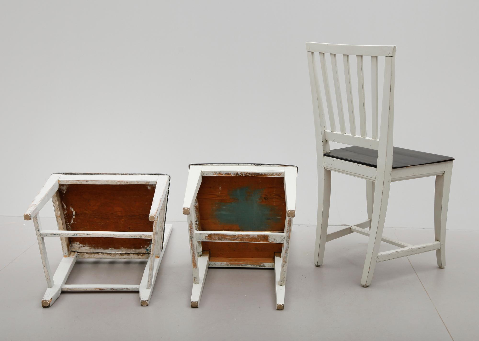STOLAR, 6 st, gustaviansk stil, 1800-/1900-tal.
