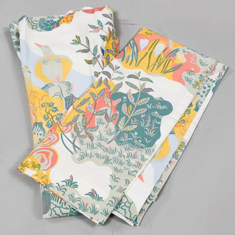 GARDINER, ett par, bomull, "Anakreon", Josef Frank, Svenskt Tenn, 1900-talets fjärde kvartal.