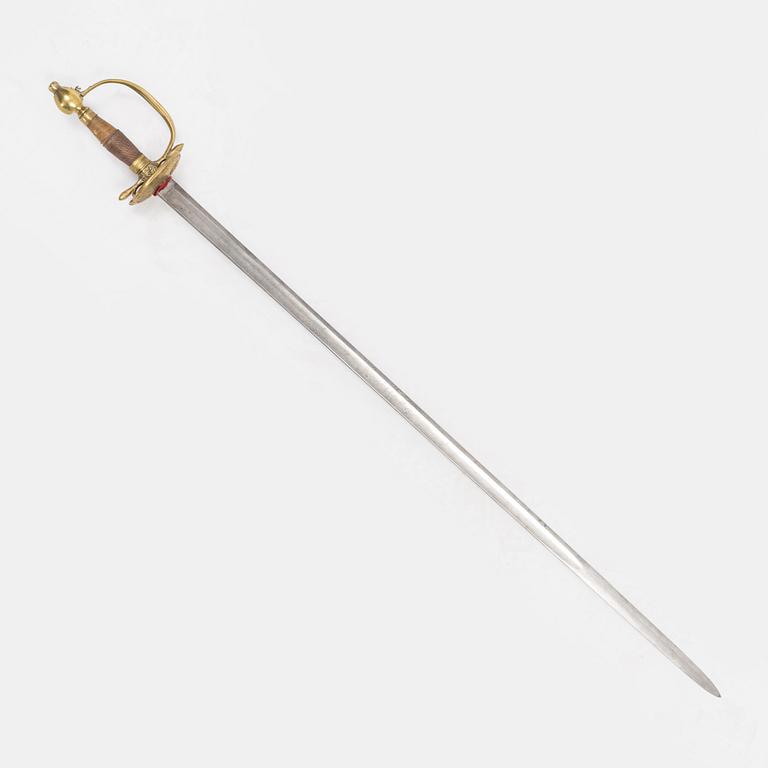 Värja svensk, för infanteriofficer, 1800-talets första hälft.