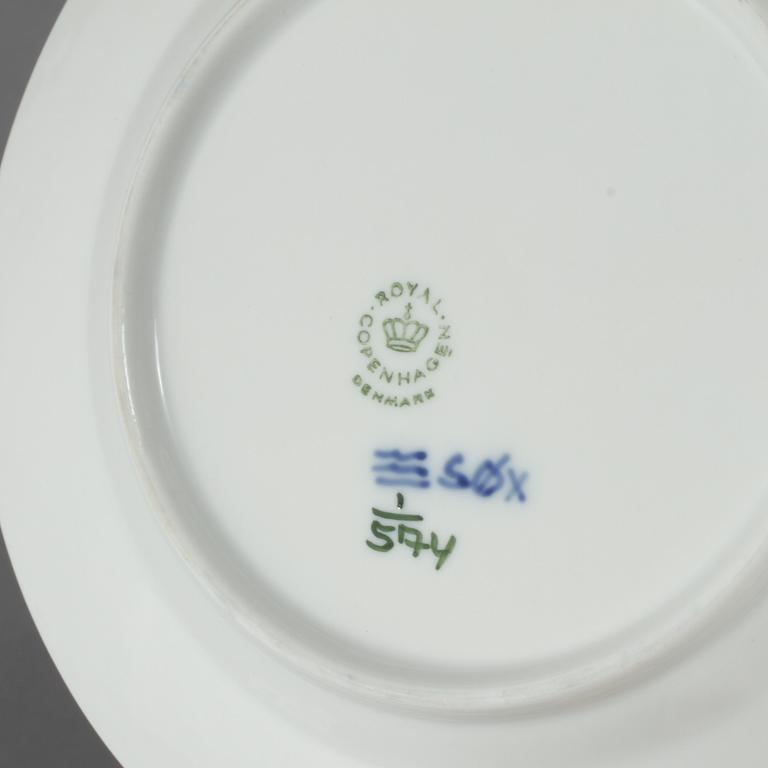 KAFFESERVISDELAR, 17 delar, porslin, "Musselmalet", Royal Copenhagen, 1900-talets andra hälft.