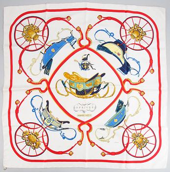 Hermès, a 'Springs' silk scarf.