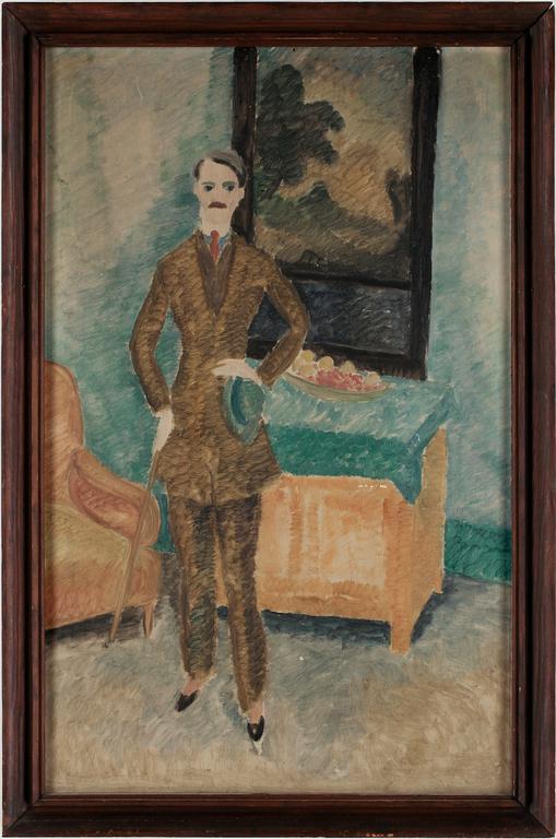 IVAN LÖNNBERG, olja på pannå. Monogramsignerad och daterad Paris 1914 a tergo.