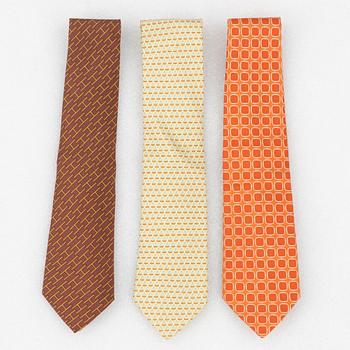 Hermès, slipsar, 3 st.