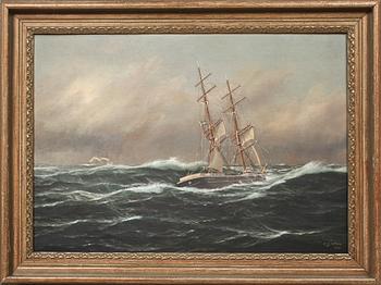 OKÄND KONSTNÄR, olja på duk, sign C G Wallin, 1900-tal.