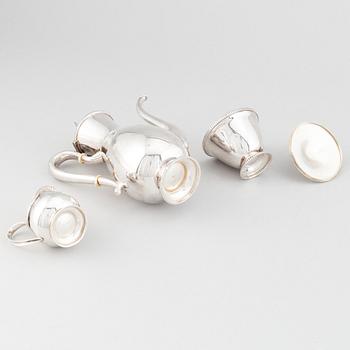 Mockaservis, 3 delar, silver, Svenska importstämplar, 1900-tal.