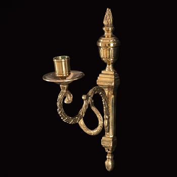 A pair of brass wall candle sticks from Ikea, 1990s.
