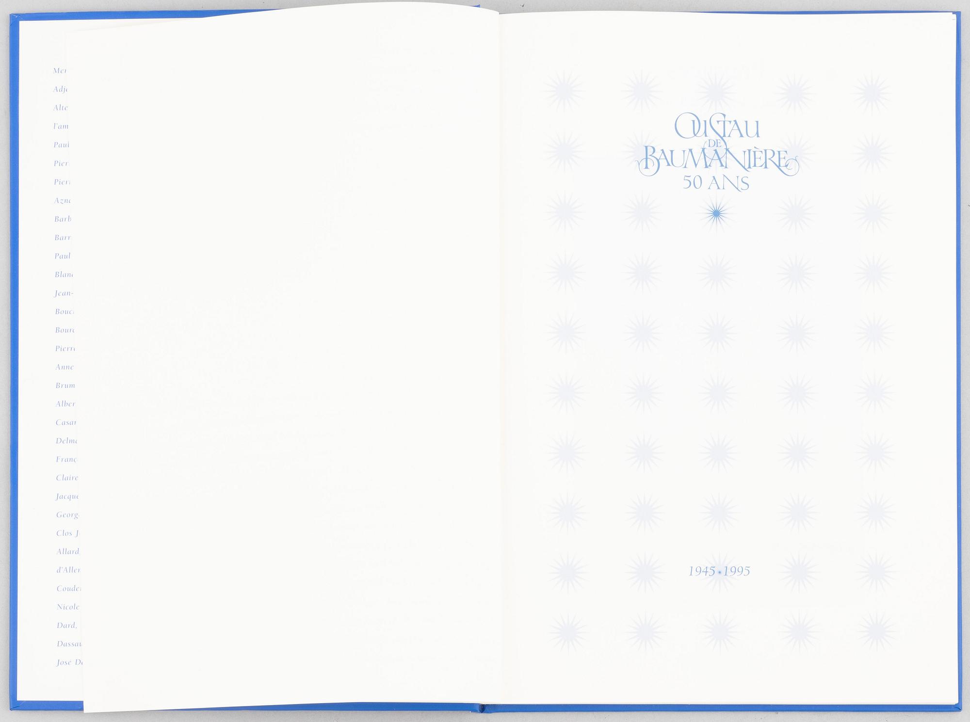 Books and menus of French gastronomy.