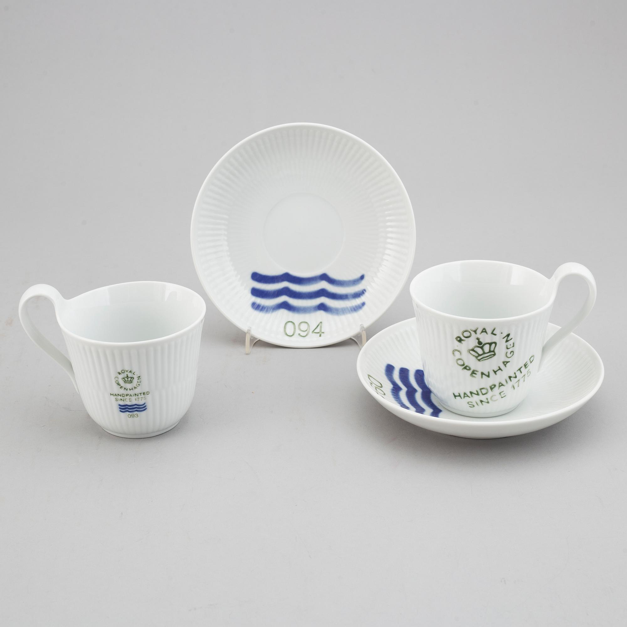 ROYAL COPENHAGEN, servis, 36 delar, porslin, "Fluted Signature".