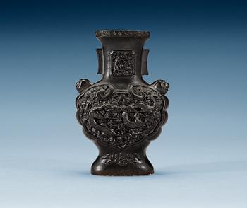 1794. A bronze imitating bisquit vase, Qing dynasty.