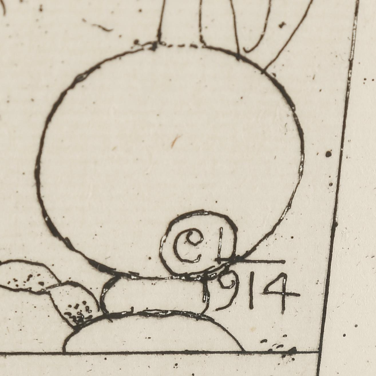 CARL LARSSON, etsning, sign o dat i plåten: "C.L. 1914". Etat 1. Mycket sällsynt. "Paul Petter Waldenström".