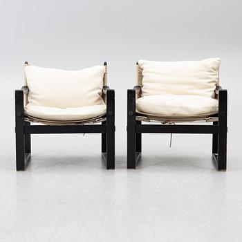 Armchairs, a pair, Börge Jensen & Sons, Denmark, second half of the 20th century.