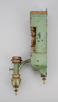 ROVOLJELAMPA, plåt. Kunglig ägarmärkning, 1800-talets slut.