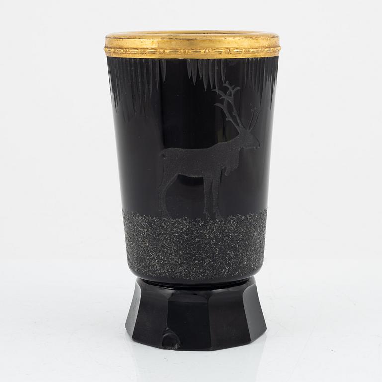 Yrjö Rosola, a glass vase, Karhula/Iittala, 1930's.
