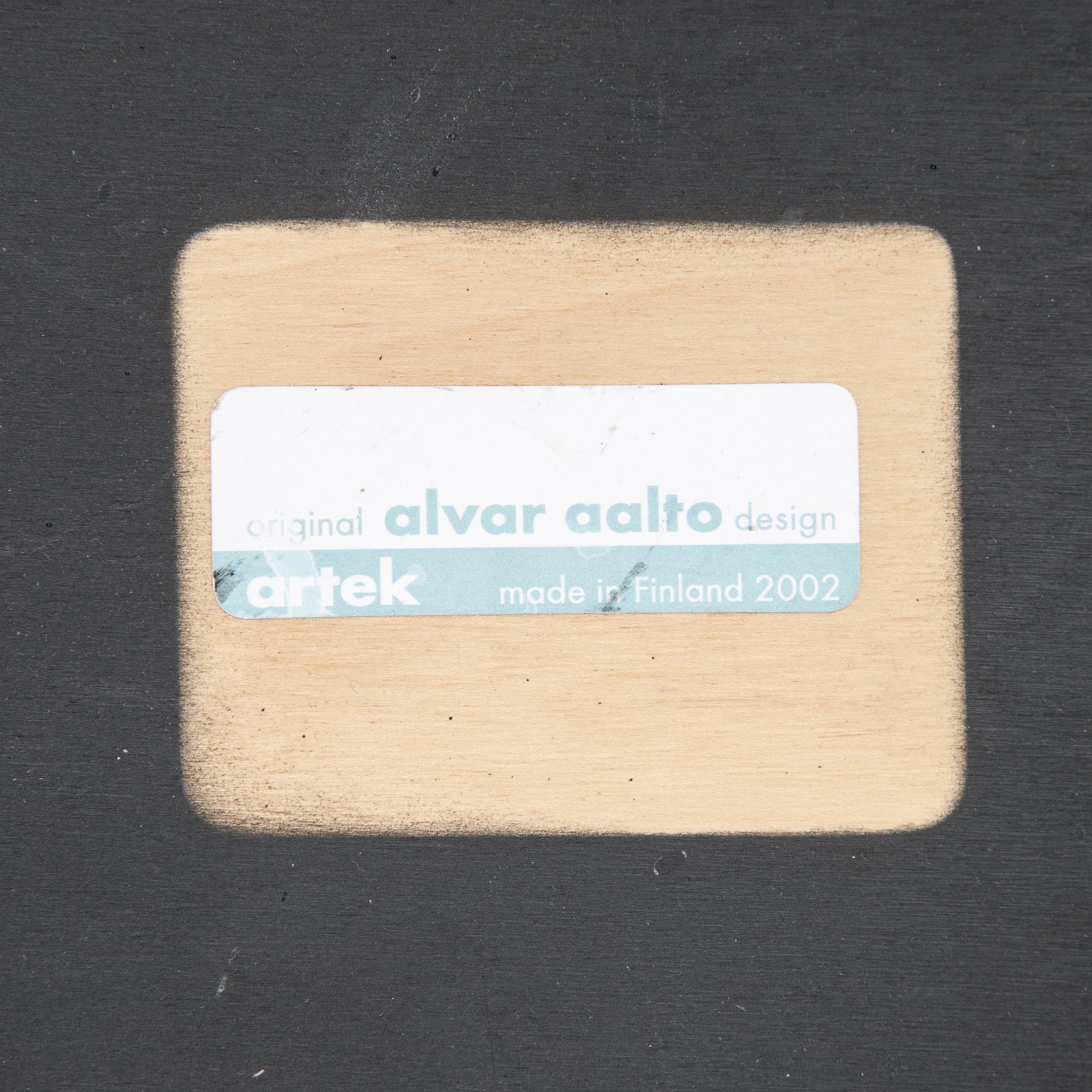 A model Y 601 stool by Alvar Aalto for Artek, dated 2002.