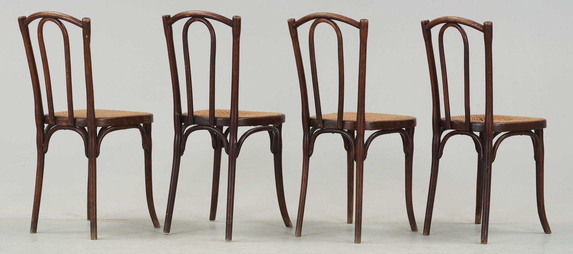 STOLAR, 4 st, Thonet, 1900-talets första hälft.