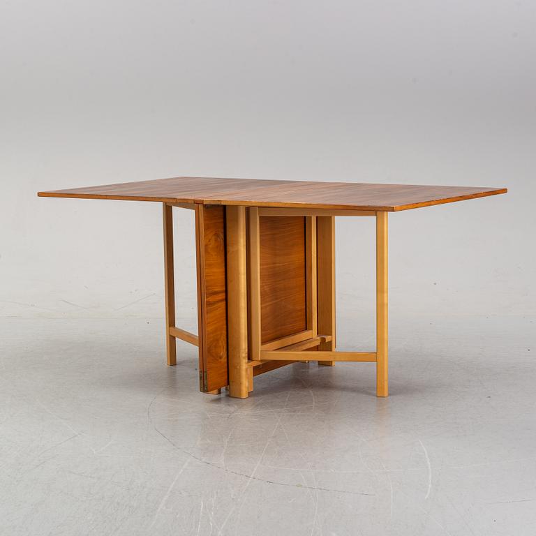 A 'Maria Flap' gateleg table by Bruno Mathsson for Karl Mathsson, dated 1968.