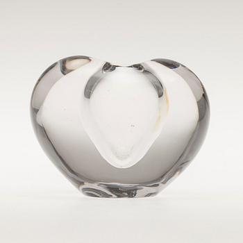 GLASSKULPTUR, "Hjärta", signerad Timo Sarpaneva, Iittala -56.