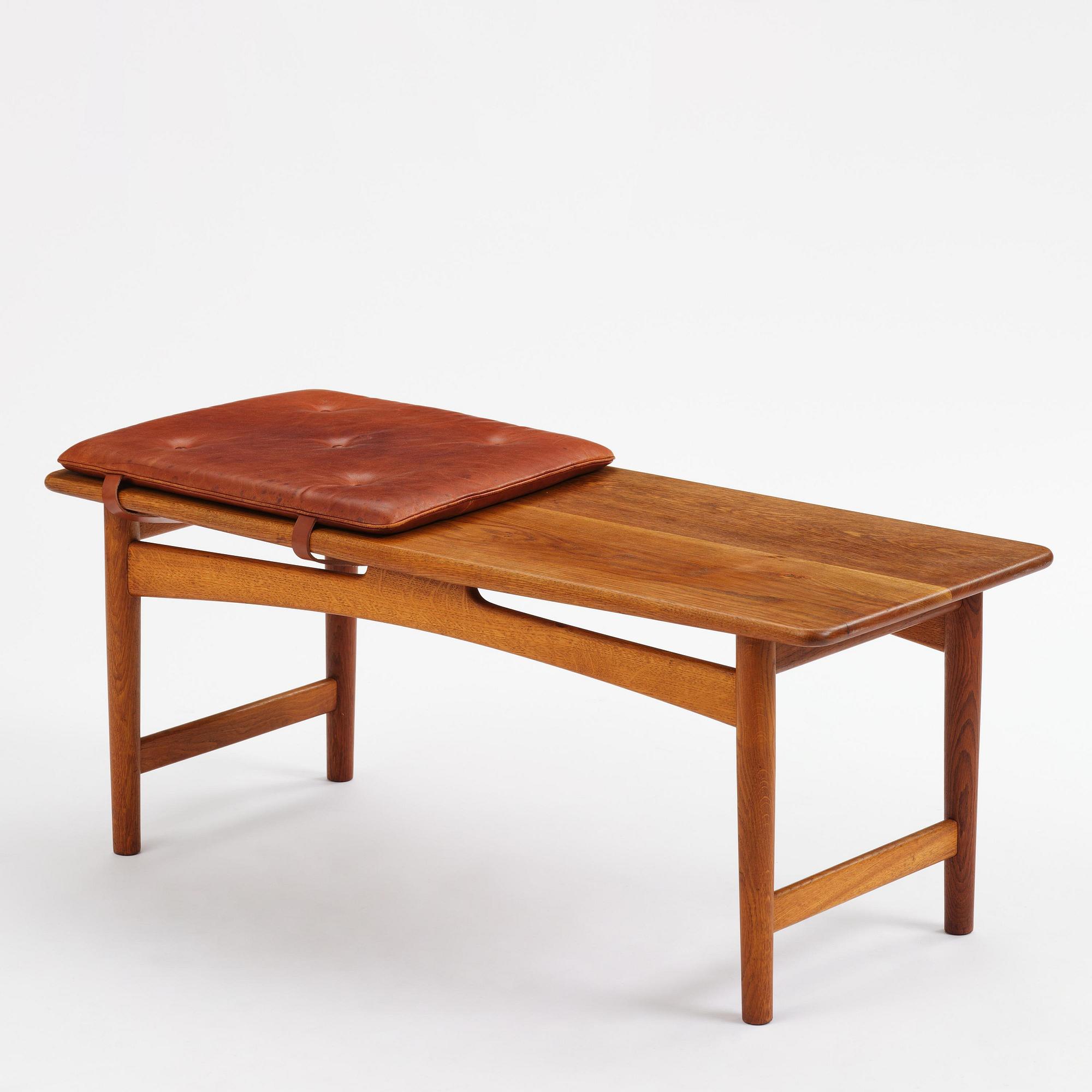 Børge Mogensen, a rare oak bench, cabinetmaker Erhard Rasmussen, Denmark, 1950s.