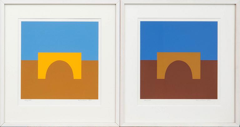 KG Nilson, KG Nilsson, lithographs, 2 pcs.