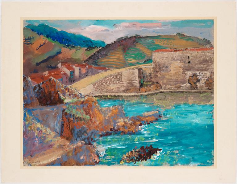Isaac Grünewald, Den gamla fästningen, Collioure, Sydfrankrike.