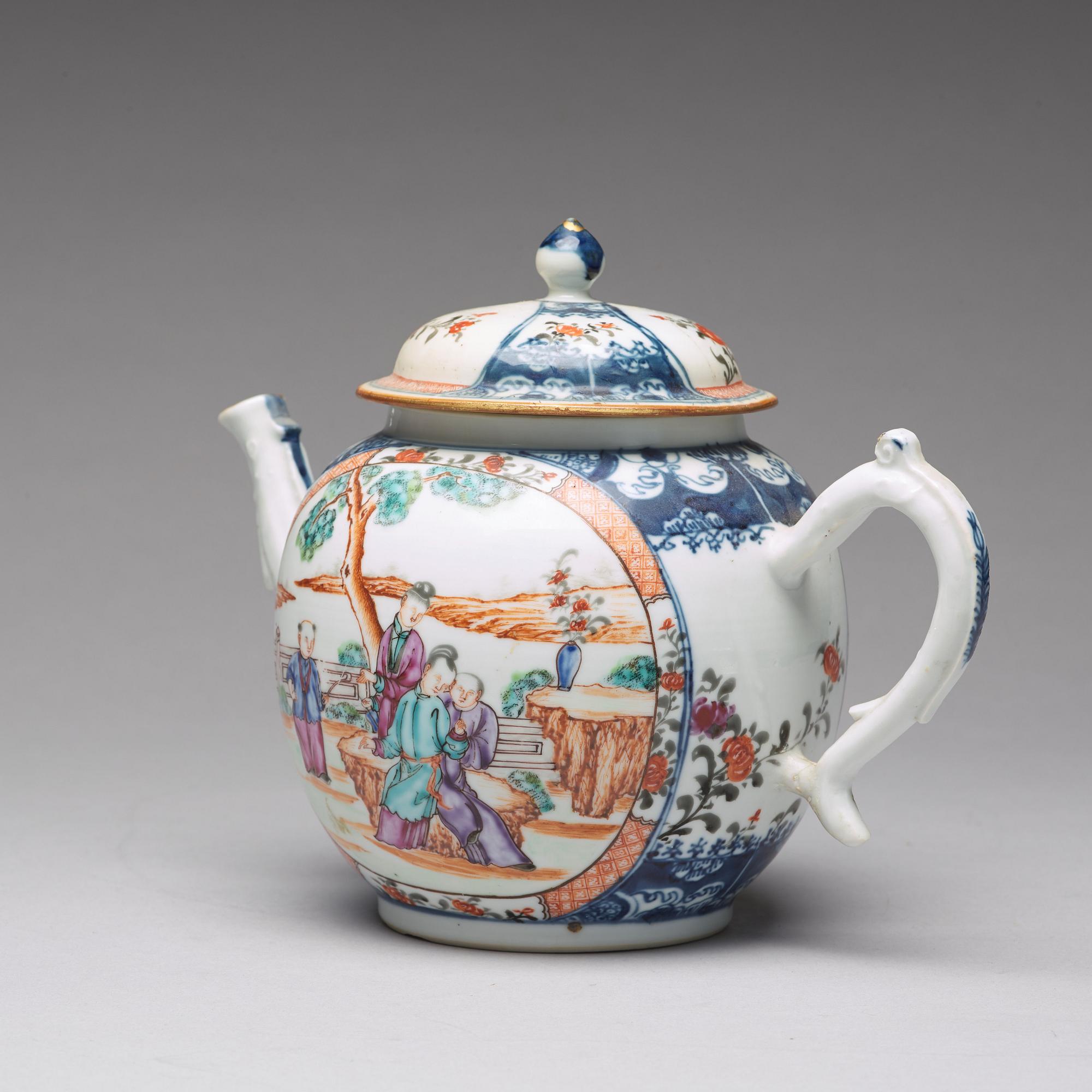 A large famille rose punch pot, Qing dynasty, Qianlong (1736-95).