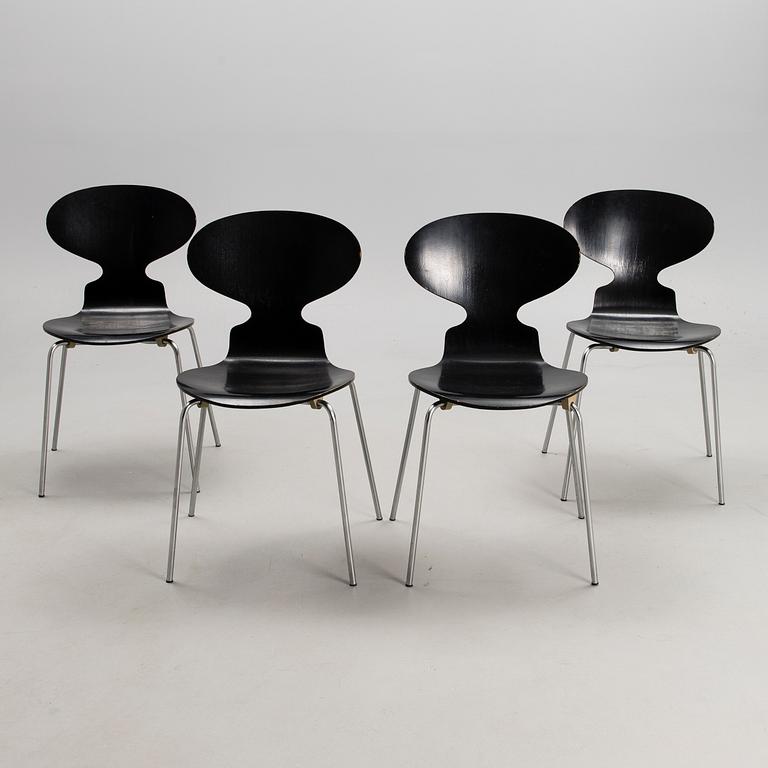 ARNE JACOBSEN, TUOLEJA, 4 kpl, "Myran", Fritz Hansen, Tanska 1971.