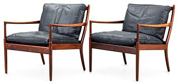 60. A pair of Ib Kofod Larsen armchairs 'Samsö' by Olof Persson, Jönköping.