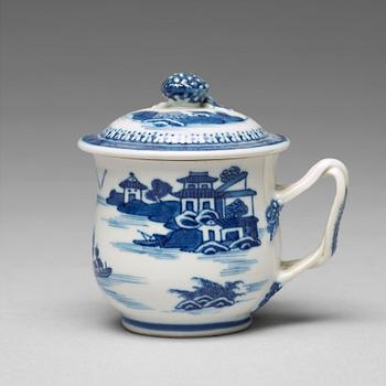 A set of ten blue and white custard cups with covers, Qing dynasty, Qianlong (1736-95).