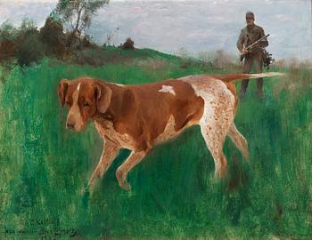 15. Bruno Liljefors, Gustaf Kolthoff hunting.