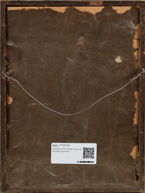 OKÄND KONSTNÄR, akvarell, otydligt signerad, England, 1800-tal.