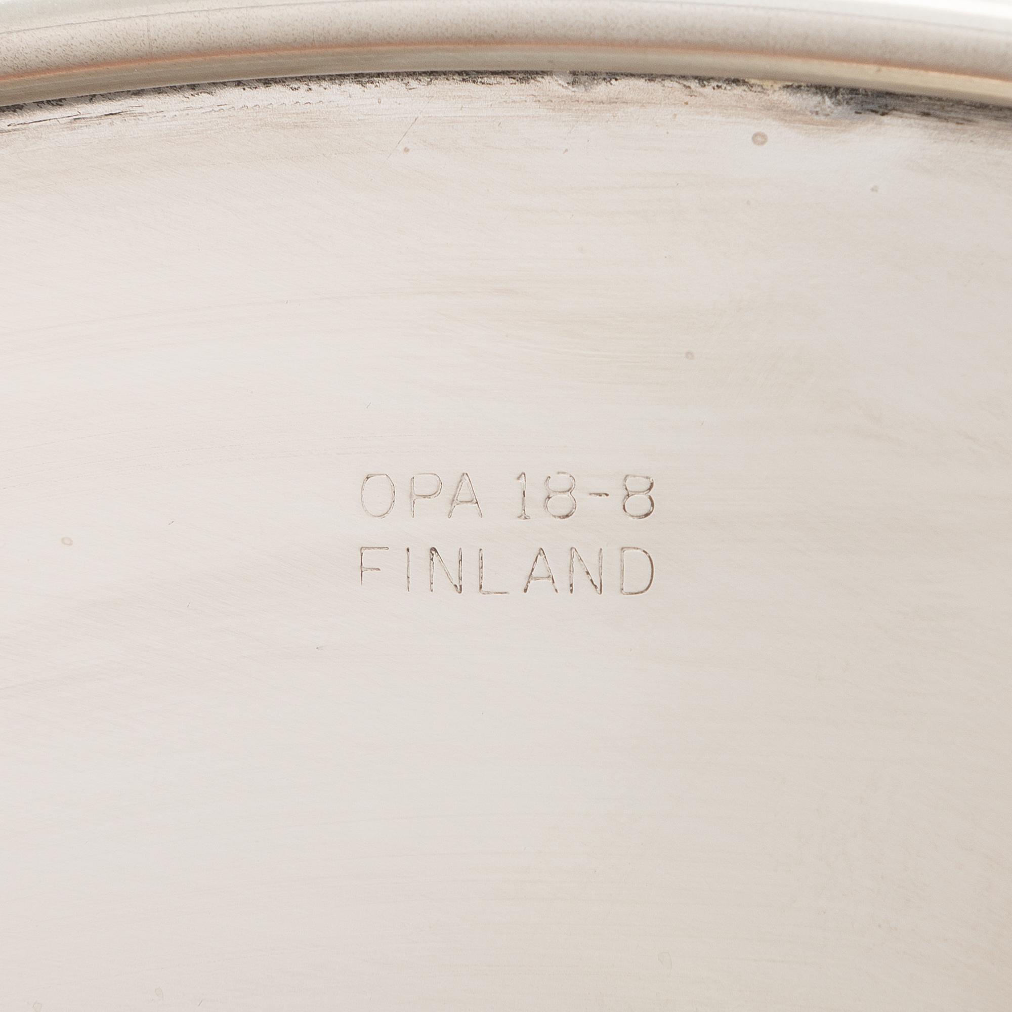 TIMO SARPANEVA, 7-piece stainless steel serving dishes for Opa Ltd.