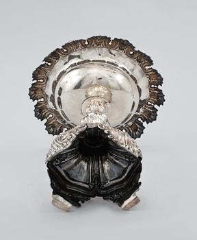 UPPSATSSKÅL, silver, Gustaf Möllenborg, Stockholm, 1847. Vikt 370 gram.