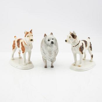 Figurines 3 pcs Hutschenreuther and Rosenthal Germany mid-20th century porcelain.
