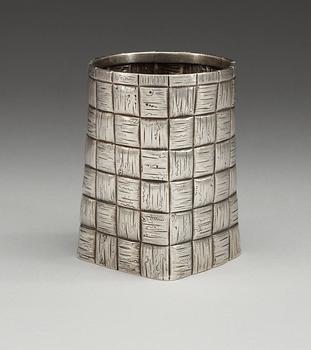 A Russian 19th century silver beaker, unknown makers mark, St. Petersburg 1882.
