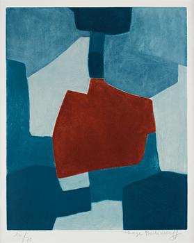 740. Serge Poliakoff, "Composition bleue et rouge".