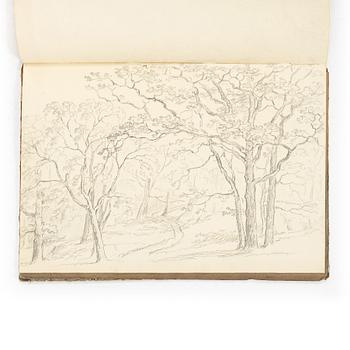 Carl Johan Fahlcrantz, Sketchbook with 28 topographical pencil drawings.