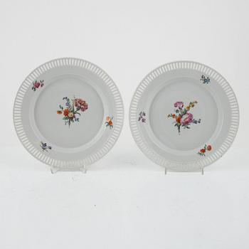 Ten plates, KPM Berlin, Germany, 19th Century.