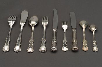 BESTICKSERVIS, 70 delar silver, "Prins Albert" C.G. Hallberg,1900-talets mitt / senare del.