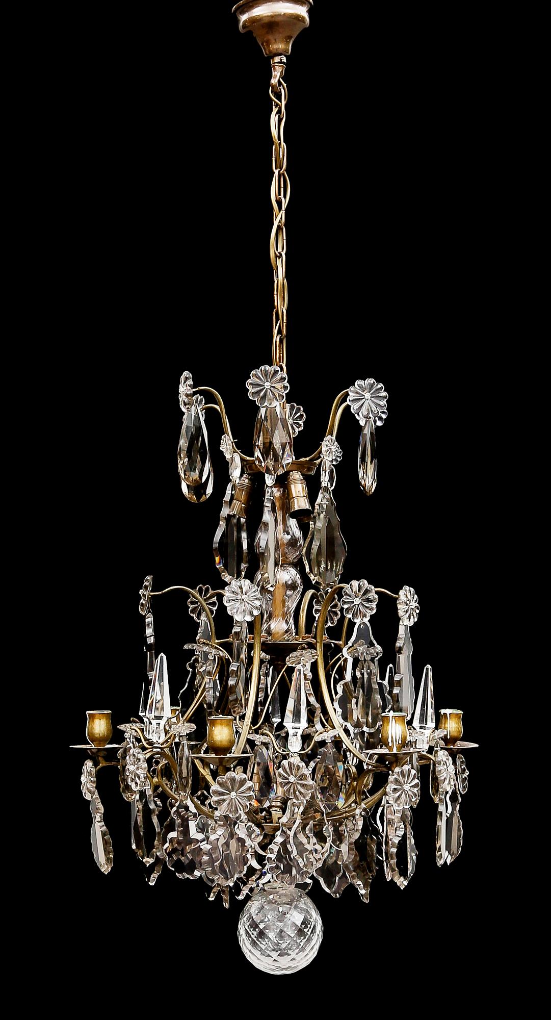 LJUSKRONA, barockstil, 1900-talets första hälft. Höjd ca 70 cm.