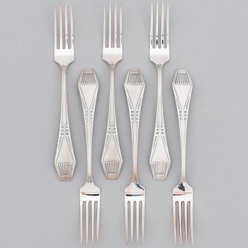 A 59-piece set of 'Suomi' silver cutlery, Kultateollisuus, Turku 1997-2010.