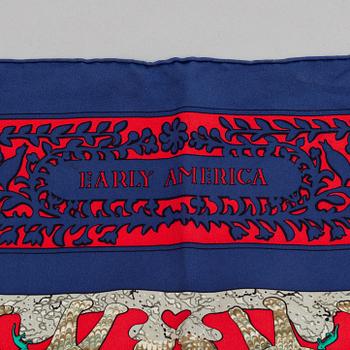 Hermès, an 'Early America' silk scarf.