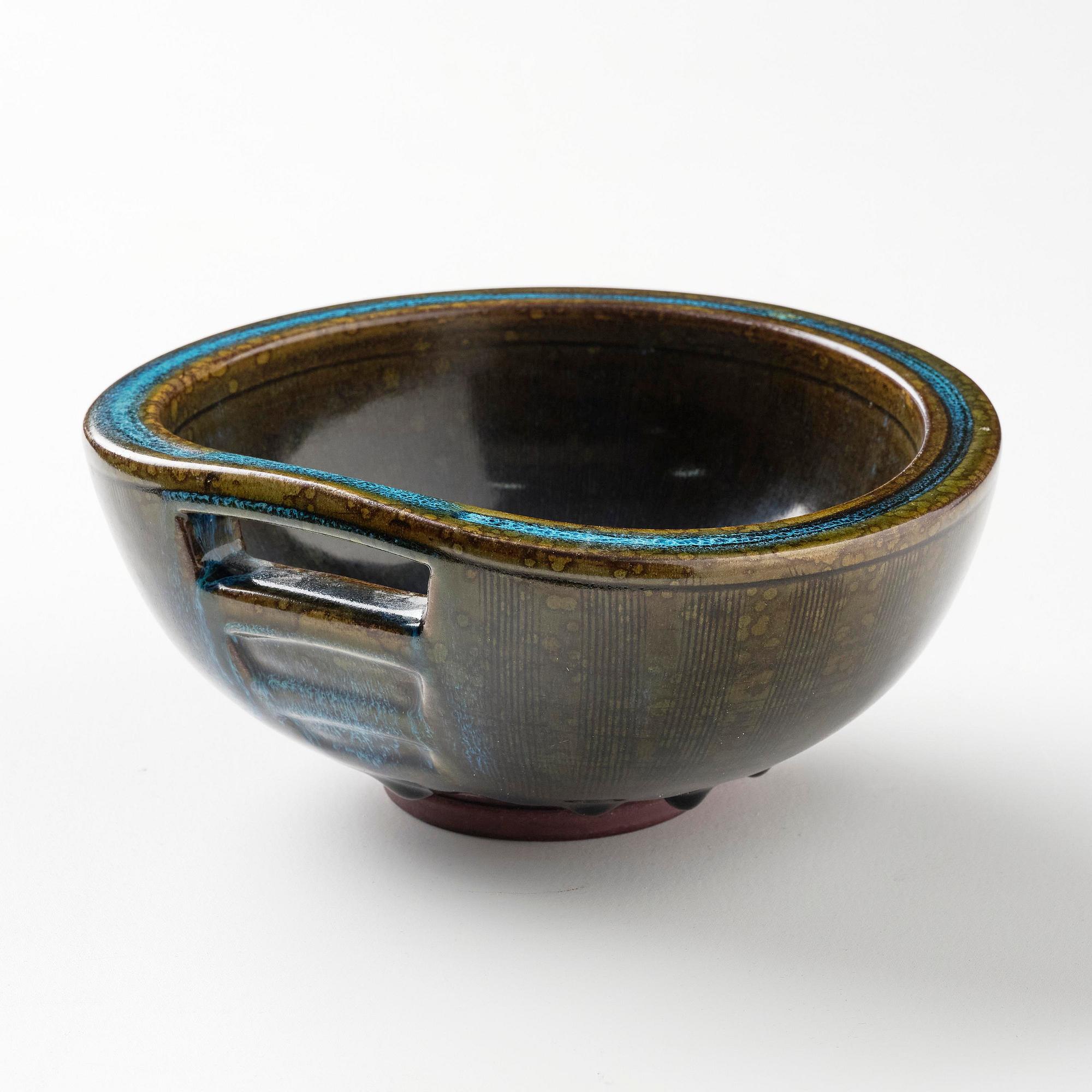 Wilhelm Kåge, skål, "Farsta", stengods, Gustavbergs Studio 1952.