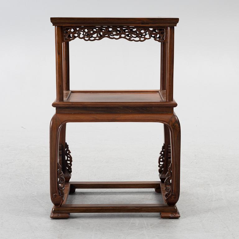 A Chinese hardwood table / shelf, 1900s.
