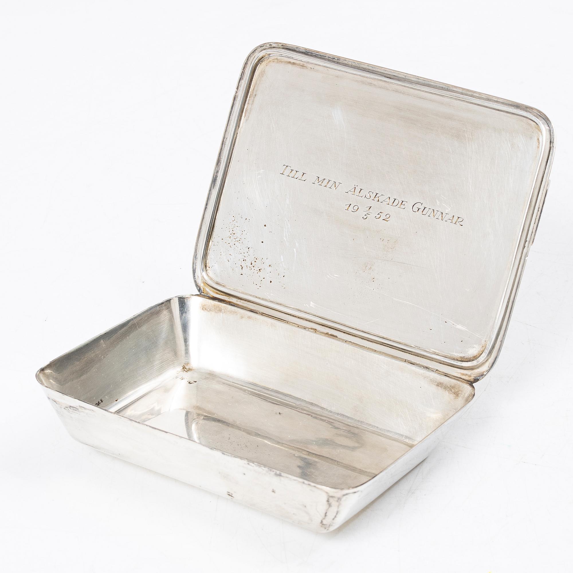 Åke Strömdahl, Ashtray, sterling silver, Hugo Strömdahl, Stockholm 1951.