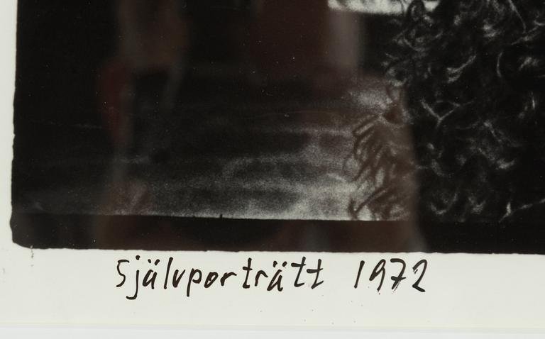 Carl Johan De Geer,  "Självporträtt 1972", (Apan Saba, Ur "Tårtan").